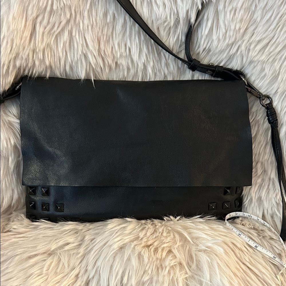 Trouvé Black Leather convertible  Crossbody Bag